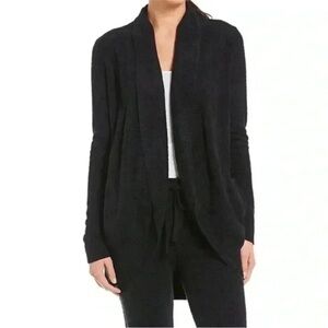 Barefoot Dreams Bamboo CozyChic® Lite Circle Lounge Cardigan Black XS/S